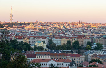 Fototapeta na wymiar Prague old town in dusk
