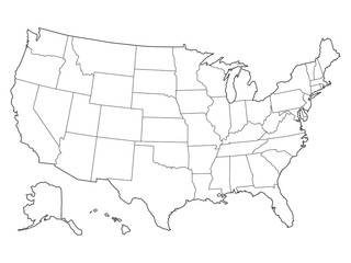 USA map vector