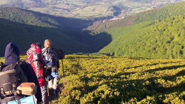 Hiking in the Carpathian mountains