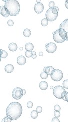 Ethereum economic financial bubble. Cryptocurrency 3D illustration. Business concept. Blue bubbles on a white background