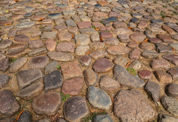 cobble stones in the city of L&uuml;neburg Germany