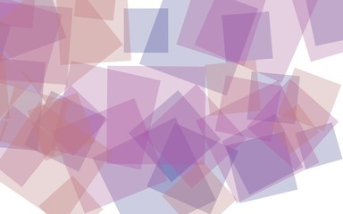 Obraz premium Multicolored translucent squares on white background. Red tones. 3D illustration