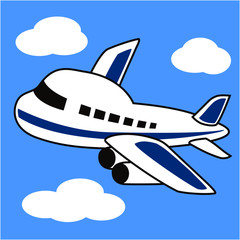 かわいい飛行機のイラスト