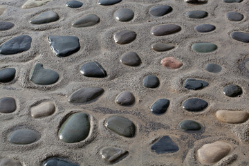 stone texture of coarse pebbles