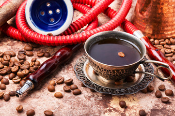 Hookah with aroma coffee