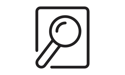 Document Searching Line Icon Vector