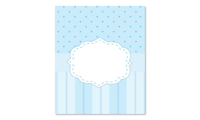 Fototapeta premium Blue Invitation Card For Boys Vector