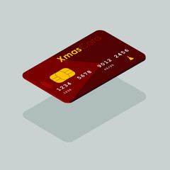Isometric credit card for Christmas