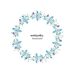 watercolor floral wreath