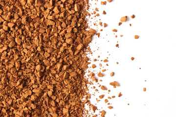 instant coffee isolated on white background. Coffee, coffee drink.