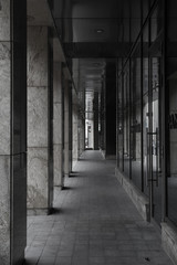 Perspective between marble and glasses