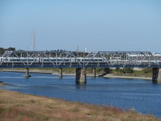 The train which runs on Maeda bridge