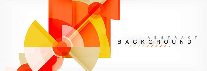 Trendy circles composition geometric background