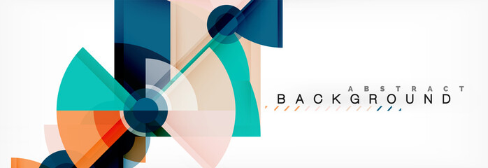 Trendy circles composition geometric background