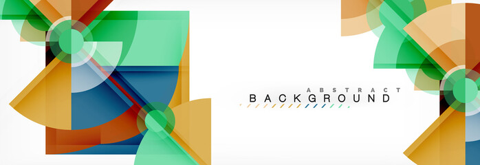 Fototapeta premium Trendy circles composition geometric background