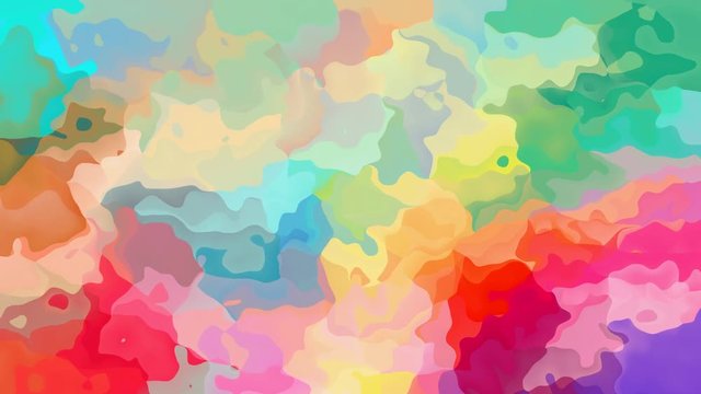 abstract animated twinking stained background seamless loop video - watercolor splotch effect - pastel full color spectrum