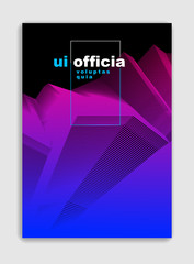 Fototapeta premium Line art vector minimalistic modern brochure design, cover template, geometric halftone gradient. For Banners, Placards, Posters, Flyers. Perfect and unlike, pattern texture.
