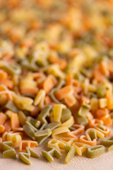 photo created from pasta in the form of a letter - pasta.