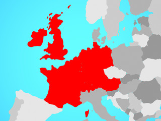 Western Europe on map