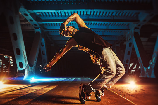 Young man break dancer