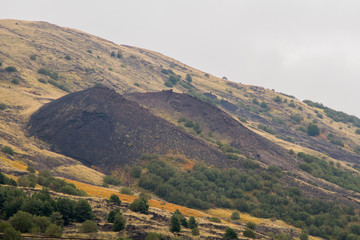 Autumn season on the Etna volcano