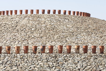 滋賀県あかね古墳公園の信楽焼の円筒埴輪