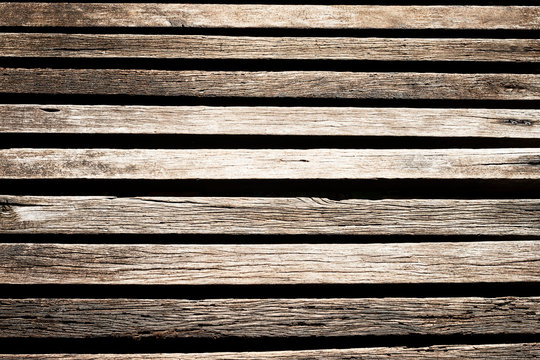 The old wooden walkway is beautiful.