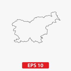 Fototapeta premium Map of Slovenia. Vector