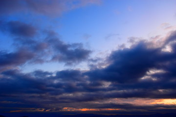 Naklejka na ściany i meble Clouds and sky at dawn