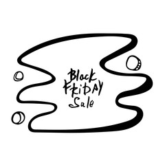 Black Friday vector text with decoration.
