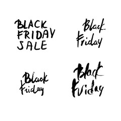 Black Friday vector text with decoration.