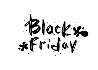 Black Friday vector text with decoration.