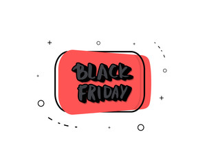 Black Friday vector text with decoration.