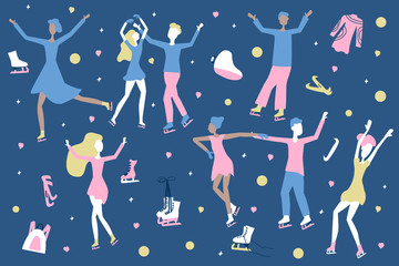 Figure skating concept. Vector illustration. © Syuzann q