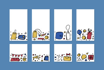 Fototapeta premium Sale objects for promotion. Vector illustration.