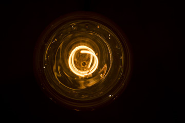 Abstract idea of electric lamp 35W. Isolated on white background