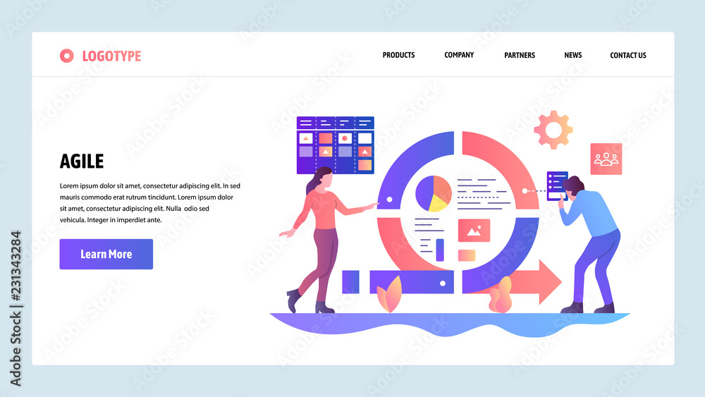 Aufkleber vector web site design template. agile project management and scrum task board. agile software devel