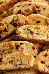 Homemade almond cranberry biscotti.
