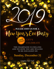 New Year 2019 invitation