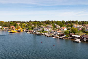 Fototapeta na wymiar Panoramic view of the island in Sweden