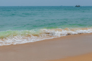 soft wave on a sandy beach