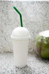 Tropical smoothies with coconut and milk