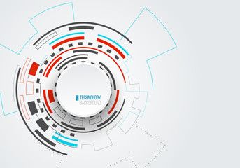 Vector digital technology concept. Abstract background. Vector illustration.