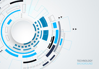 Obraz premium Vector digital technology concept. Abstract background. Vector illustration.