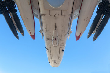 fighter jet on display