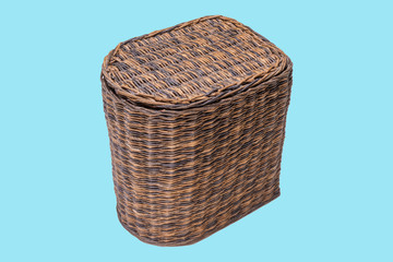 Baskets of paper tubes for storage brown color