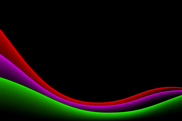 Abstract color lines on black background