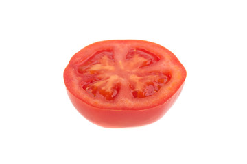 slice of tomato isolated on white background