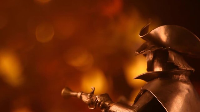 Metal pirate figure fog