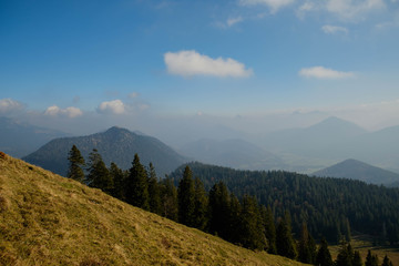 Nebliger Ausblick vom Jochberg
